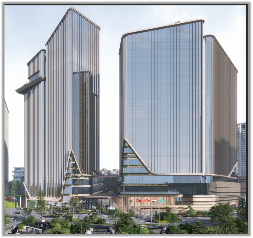 镇雄之心酒店综合体幕墙施工