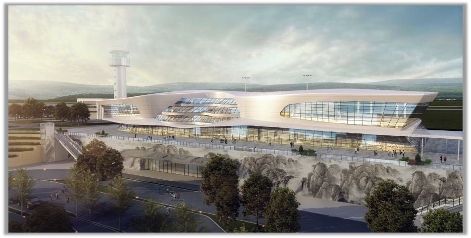 云南蒙自机场（民用部分）航站楼铝镁锰屋顶、幕墙施工